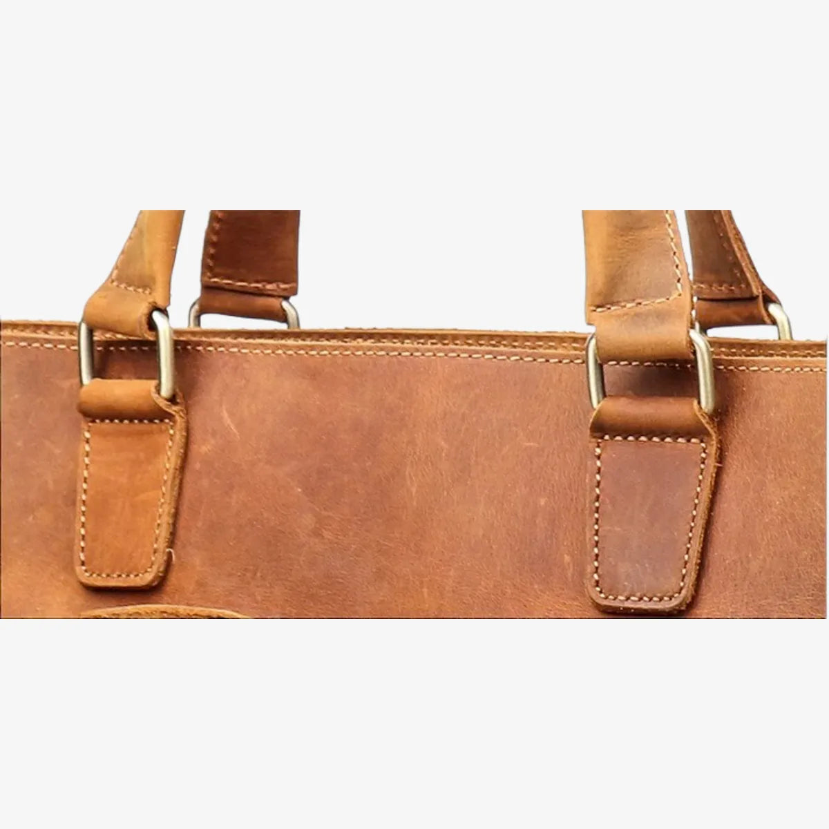 Sacoche cuir homme 14 pouces – Bandoulière réglable & fermeture éclair