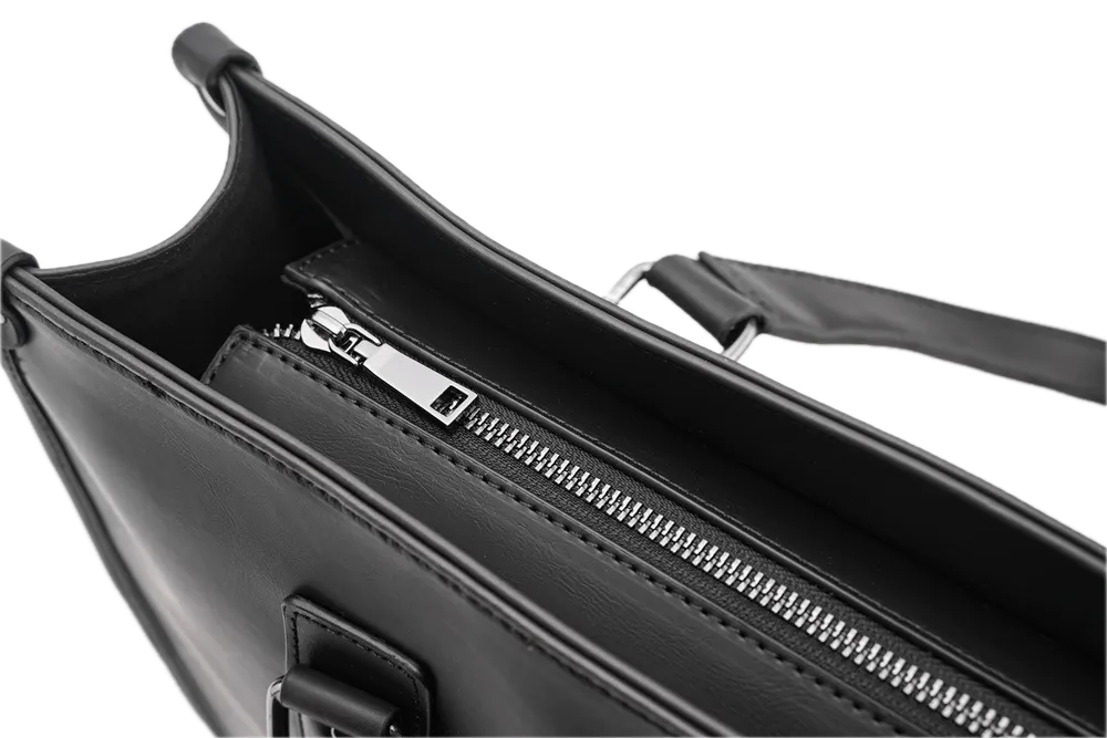 Sacoche simili cuir style rétro 14 pouces — bandoulière réglable